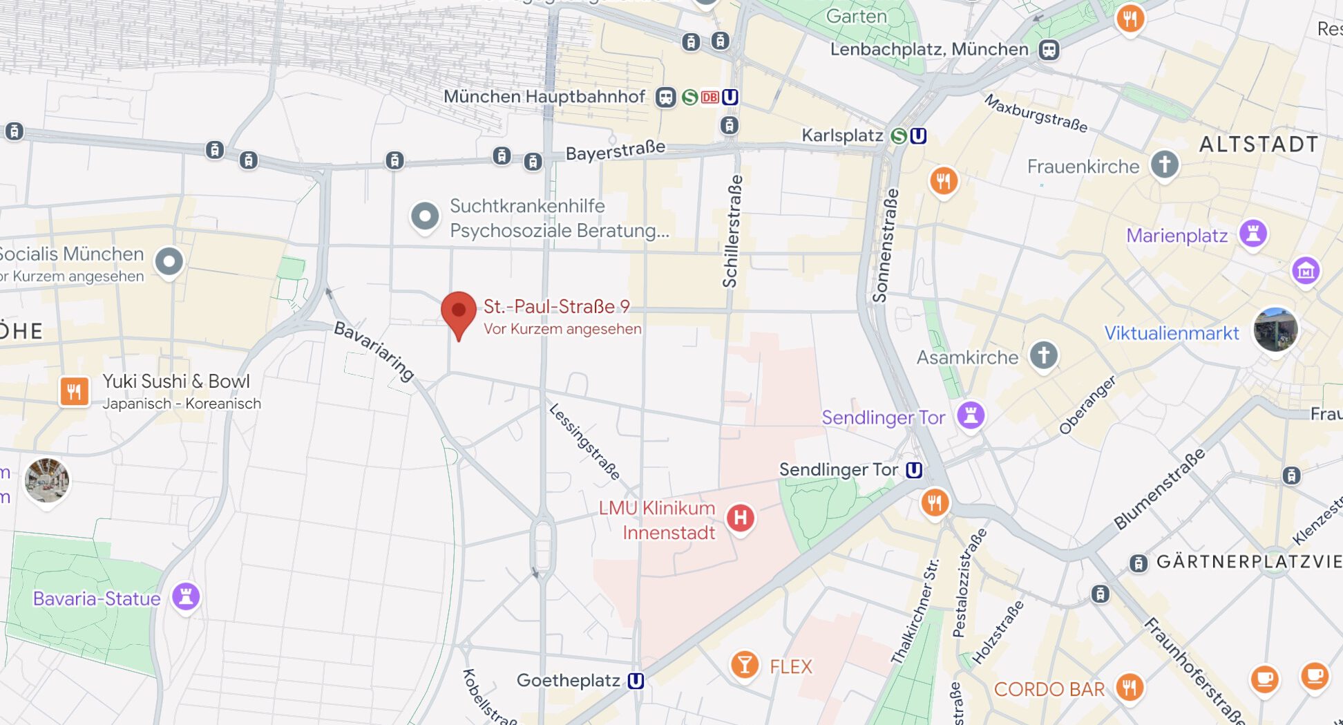 Lageplan der Praxis